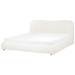 Beliani Ottoman Bed Fabric Blagnac 180 X 200 Cm (Eu Super King) Off-White - thumbnail 5