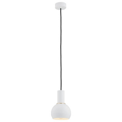 Luminosa Lighting Luminosa Sines Dome Pendant Ceiling Light White Structure, Brass Elements - image 1