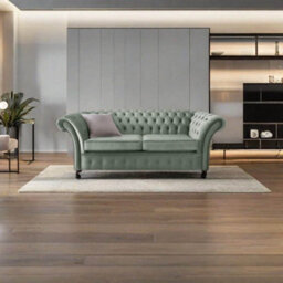 Chesterfield Beaumont 3 Seater Sofa Malta Seaspray 11 - thumbnail 3