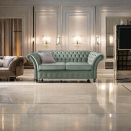 Chesterfield Beaumont 3 Seater Sofa Malta Seaspray 11 - thumbnail 2