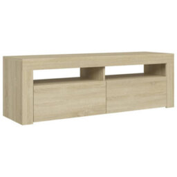 Walplus Tv Cabinet With Led Lights Sonoma Oak 120X35X40 Cm - thumbnail 3
