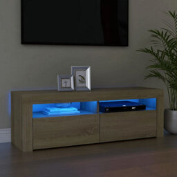 Walplus Tv Cabinet With Led Lights Sonoma Oak 120X35X40 Cm - thumbnail 1