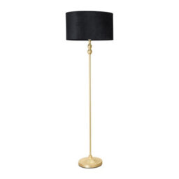 Valuelights Maggie Gold Candlestick Floor Lamp With Black Velvet Lamp Shade - thumbnail 2