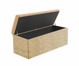 Safar 5Ft Ottoman Storage Box - Mink Plush Velvet - thumbnail 5