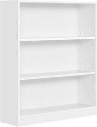Songmics 3 Tier Bookcase Shelving Unit, Stand Shelf, Book Rack, Storage Shelf, Scandinavian Style, White - thumbnail 8