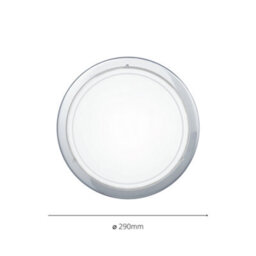 Eglo Planet 1 Chrome And White Metal And Glass Semi Sphere Flush Wall Light,  (D) 8.5Cm - thumbnail 4