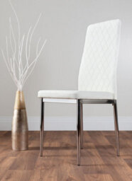 Furniturebox Arezzo White High Gloss Extending Dining Table & 8 White Milan Faux Leather Dining Chairs - thumbnail 5