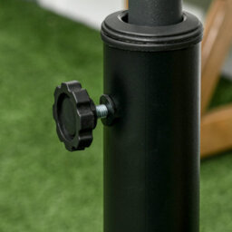 Outsunny 25Kg Round Resin Garden Parasol Base For Poles Of 38mm-48mm - thumbnail 9