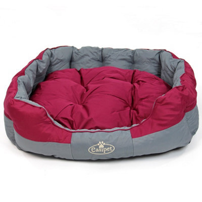 Actiaspet Burgundy/grey Waterproof Dog Bed Xl by B&Q