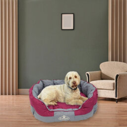 Actiaspet Burgundy/grey Waterproof Dog Bed Xl - thumbnail 4