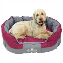 Actiaspet Burgundy/grey Waterproof Dog Bed Xl - thumbnail 2