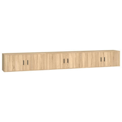 Berkfield Classic Wall-Mounted Tv Cabinets 3 Pcs Sonoma Oak 100X34.5X40 Cm - image 1
