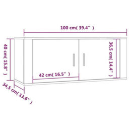 Berkfield Classic Wall-Mounted Tv Cabinets 3 Pcs Sonoma Oak 100X34.5X40 Cm - thumbnail 9