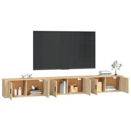 Berkfield Classic Wall-Mounted Tv Cabinets 3 Pcs Sonoma Oak 100X34.5X40 Cm - thumbnail 3