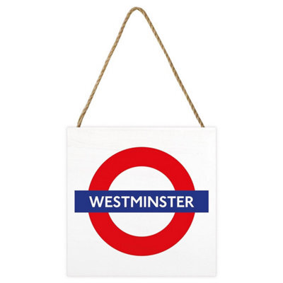 Transport For London Westminster Wooden Block White/red/blue (2.7Cm X 20Cm X 20Cm) - image 1