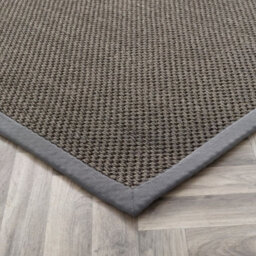 Dark Grey Rug, Easy To Clean Rug With 8mm Thickness, Plain Bordered Rug For Bedroom, & Dining Room-160Cm X 230Cm - thumbnail 2