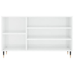 Berkfield Shoe Cabinet High Gloss White 102X36X60 Cm Engineered Wood - thumbnail 4