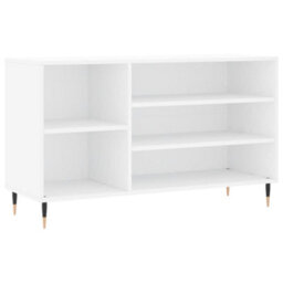Berkfield Shoe Cabinet High Gloss White 102X36X60 Cm Engineered Wood - thumbnail 2