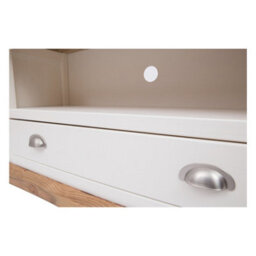 Cabinet Bits Tropea Off White 1 Drawer Tv Cabinet Chrome Cup Handle - thumbnail 5
