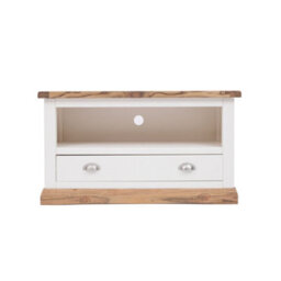 Cabinet Bits Tropea Off White 1 Drawer Tv Cabinet Chrome Cup Handle