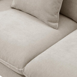 Furniturebox Uk Monroe Beige Chenille Fabric 3 Seater Sofa - thumbnail 4