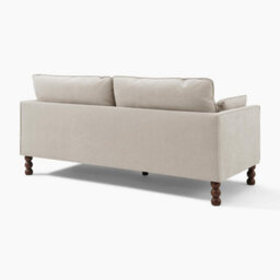 Furniturebox Uk Monroe Beige Chenille Fabric 3 Seater Sofa - thumbnail 9