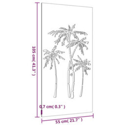 Walplus Garden Wall Decoration 105X55 Cm Corten Steel Palm Tree Design - thumbnail 8