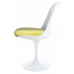 Fusion Living Tulip Set - Marble Large Circular Table And Six Chairs With Luxurious Cushion Yellow - thumbnail 7