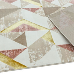 Pink Modern Geometric Easy To Clean Rug For Dining Room Bedroom & Living Room-200Cm X 290Cm - thumbnail 4