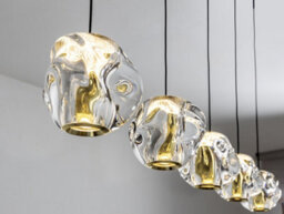 Luminosa Lighting Luminosa Zaria Bar Pendant Ceiling Light Black, Gold, Clear Led 3000K Dimmable - Uk Stock - thumbnail 3