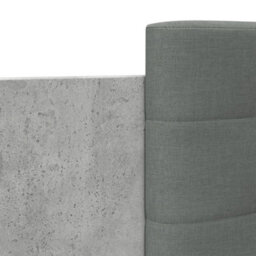 Berkfield Bed Frame With Led Without Mattress Concrete Grey 150X200 Cm King Size - thumbnail 9
