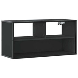 Berkfield Industrial Tv Cabinet Black 80X31X39.5 Cm Engineered Wood And Metal