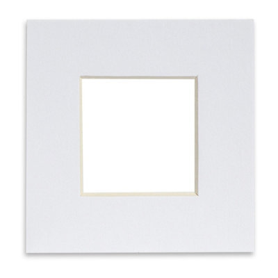 "Nicola Spring Picture Mount For 8 X 8"" Frame - Photo Size 4 X 4"" - White" - image 1