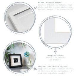 "Nicola Spring Picture Mount For 8 X 8"" Frame - Photo Size 4 X 4"" - White" - thumbnail 2