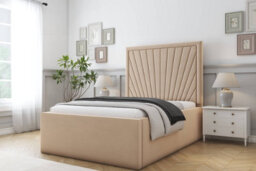 "Sloomy Somerset Pebble Plush Bed Frame With Mattress With 50"" Upholstered Headboard 6' Super King" - thumbnail 2