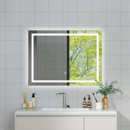 Probaty Bathrooms Bathroom 100X60Cm 3-Color Led Mirror With Anti-Fog And Memory Function,touch Sensor Wall Backlit Vanity Mirror,ip44 - thumbnail 1