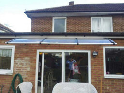 Canofix UK Canofix Door Canopy Pc 2500 Width X 1270 Projection (Black Bracket - Clear Sheet) - thumbnail 3