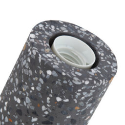 Happy Homewares Modern Black Mosaic Concrete Table Lamp For Vintage Industrial Style Light Bulbs - thumbnail 4