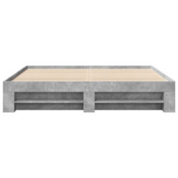 Berkfield Bed Frame Without Mattress Concrete Grey 200X200Cm Engineered Wood - thumbnail 5