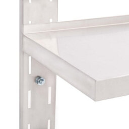 Berkfield 2-Tier Floating Wall Shelf Stainless Steel 100X30 Cm - thumbnail 4