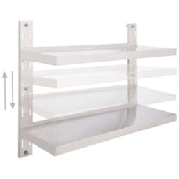 Berkfield 2-Tier Floating Wall Shelf Stainless Steel 100X30 Cm - thumbnail 3