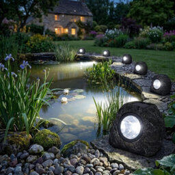 Storm Trading Group 8 X Solar Granite Rock Spotlights High Performance 3 Lumen Super Bright Lights - thumbnail 1