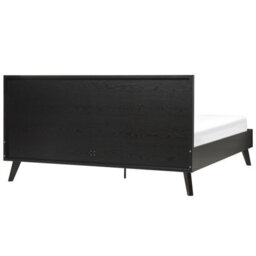 Beliani Bed Rattan Monpazier 180 X 200 Cm (Eu Super King) Black - thumbnail 6