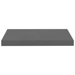 Berkfield Floating Wall Shelves 2 Pcs High Gloss Grey 50X23X3.8 Cm Mdf - thumbnail 5