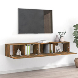 Vidaxl 2 Piece Tv Cabinet Set Smoked Oak Engineered Wood - thumbnail 1