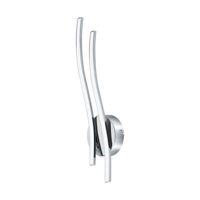 Stylish Chrome Plated Wall Light With White Shade And Led Bulbs - image 1