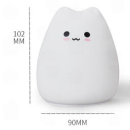 Amorly Silicone Cat Night Light,rechargeable Tap Controlled 7 Color Dimmable Led Lamp, Portable Baby Nightlight For Nursery Bedroom Gifts - thumbnail 8