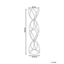 Wyld And Coco 160 Cm Freestanding Black Metal Coat Stand - Industrial Modern Jacket Rack - thumbnail 3