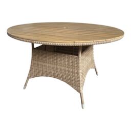 GoodHome Elos Beige Rattan Effect 6 Seater Dining Set - thumbnail 5