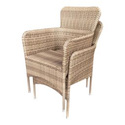 GoodHome Elos Beige Rattan Effect 6 Seater Dining Set - thumbnail 7